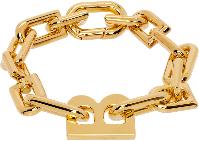 Gold B Chain Bracelet