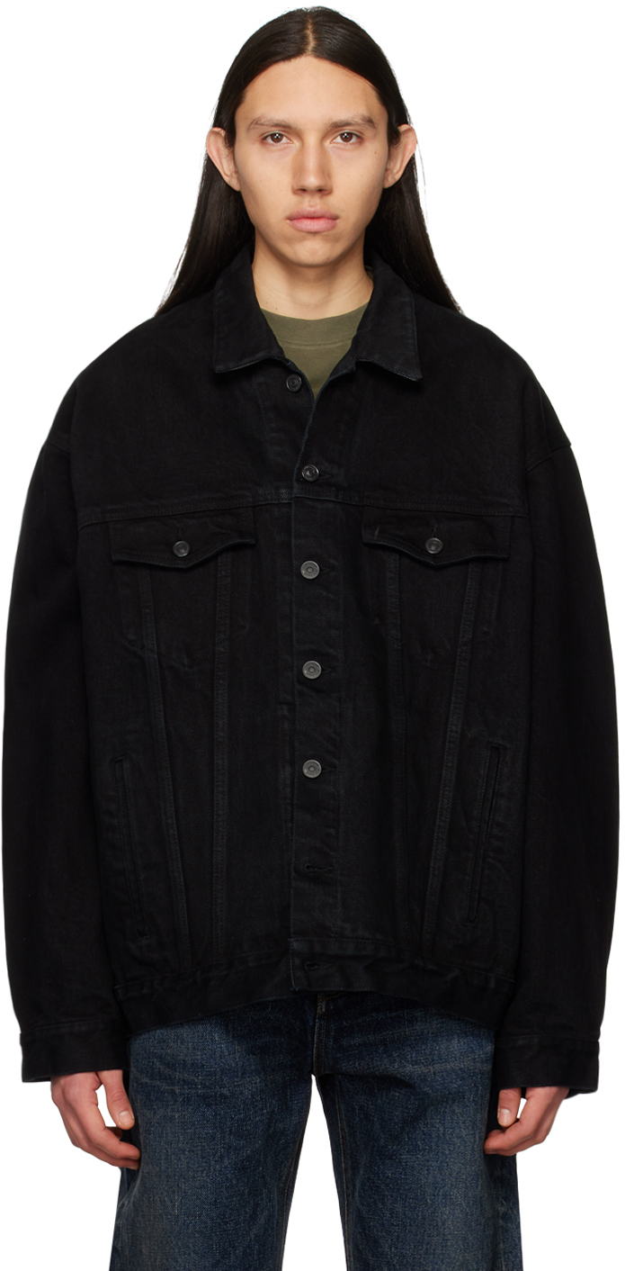 Balenciaga Black Oversized Denim Jacket