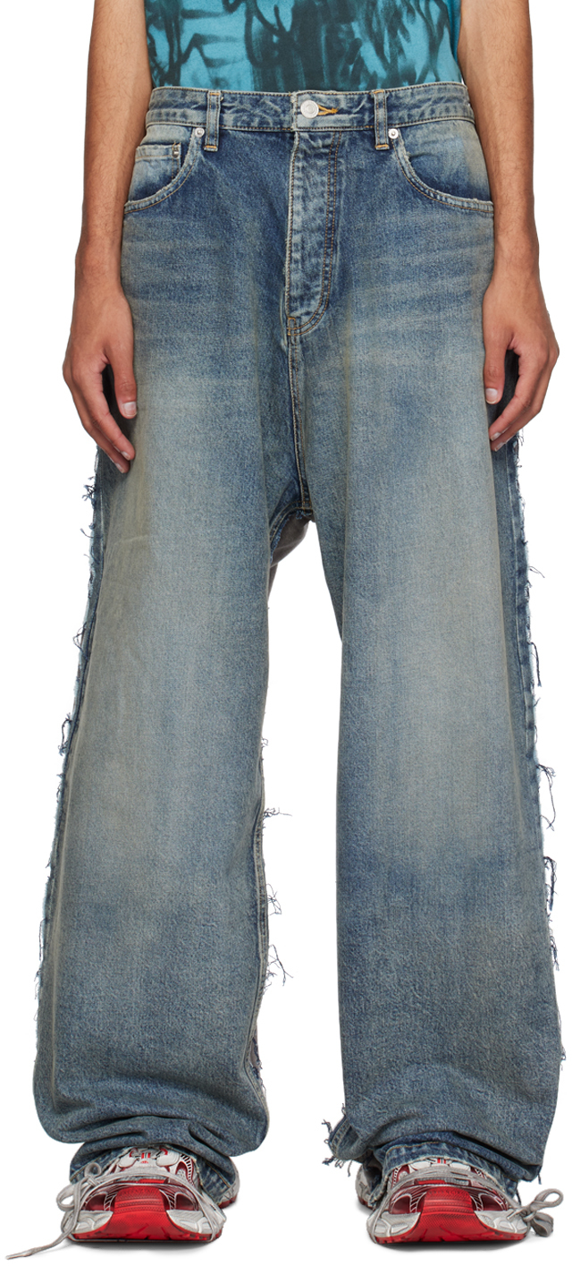 Blue Hybrid Jeans | SSENSE