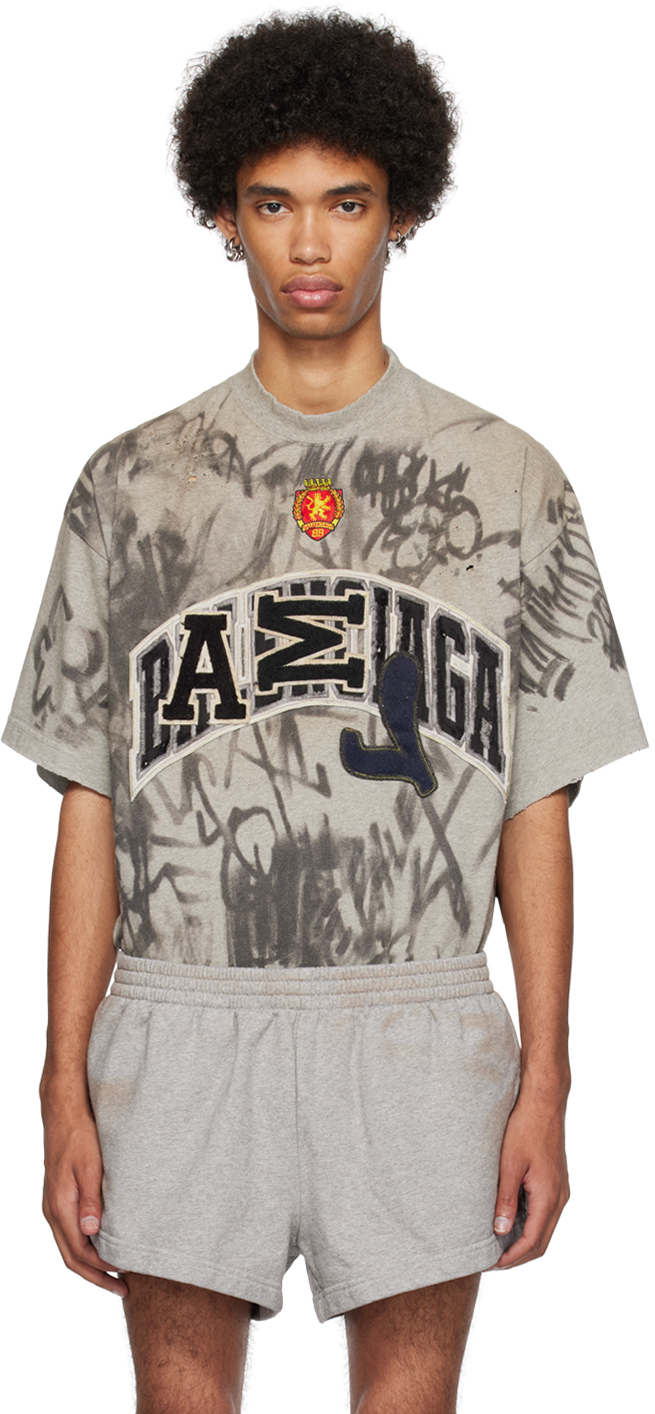 Balenciaga: Gray Skater T-Shirt | SSENSE