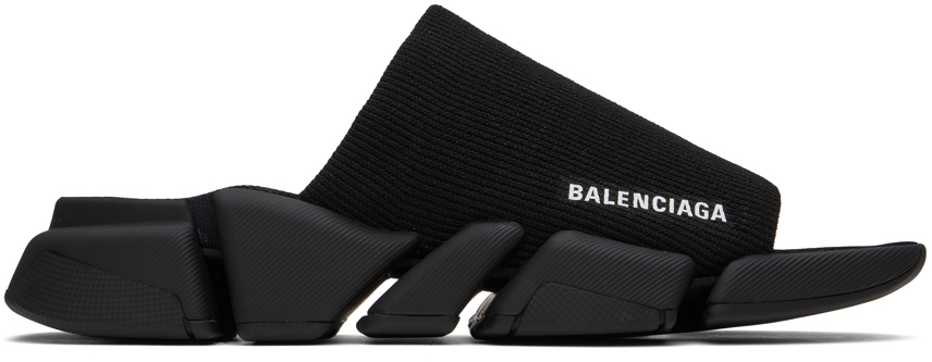Balenciaga Black Speed 2.0 Slides