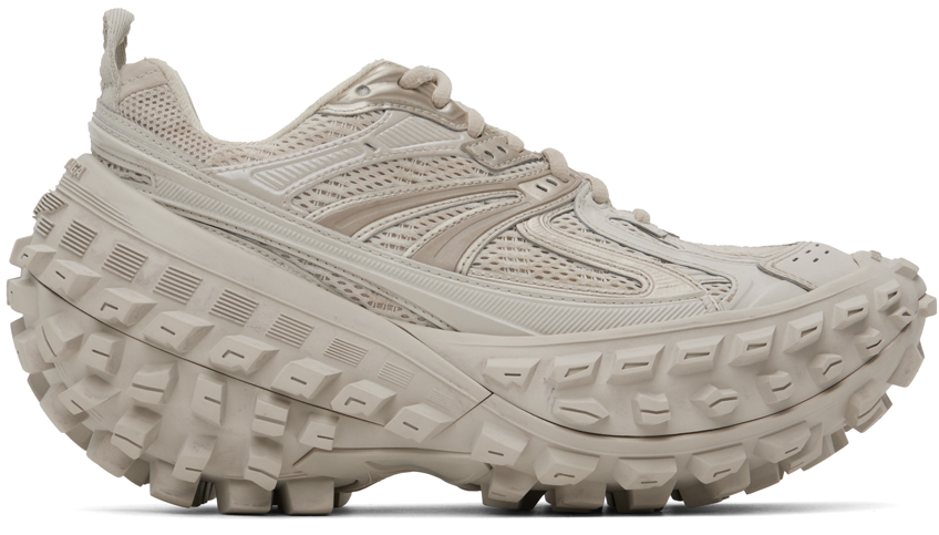 Balenciaga Defender Exaggerated-sole Trainers In 9700 Beige