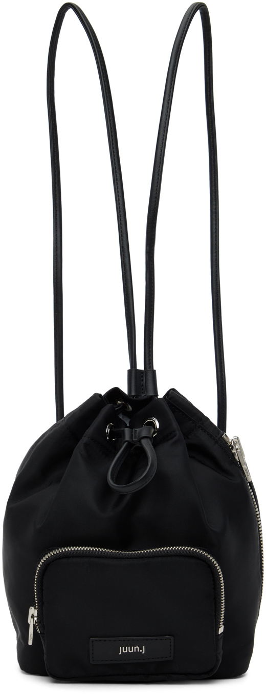 Juunj Black Mini Bucket Bag In 5 Black