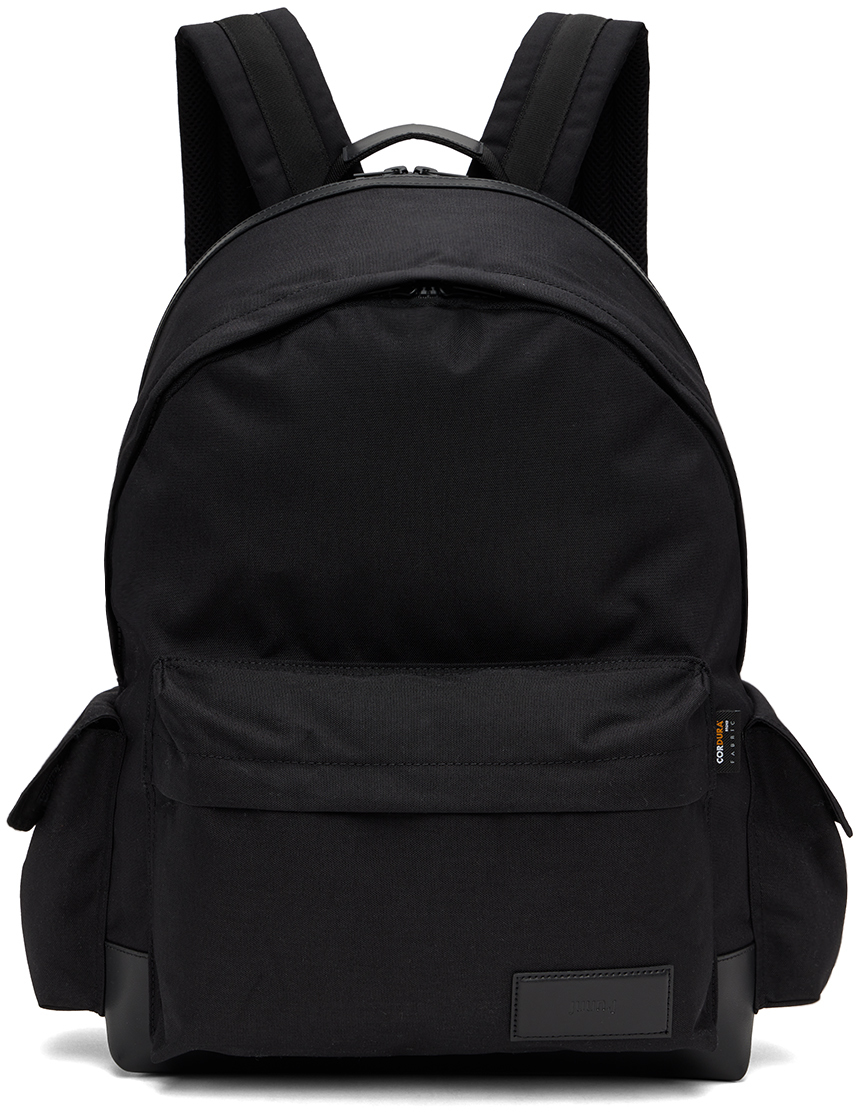 Black Calfskin Trim Backpack