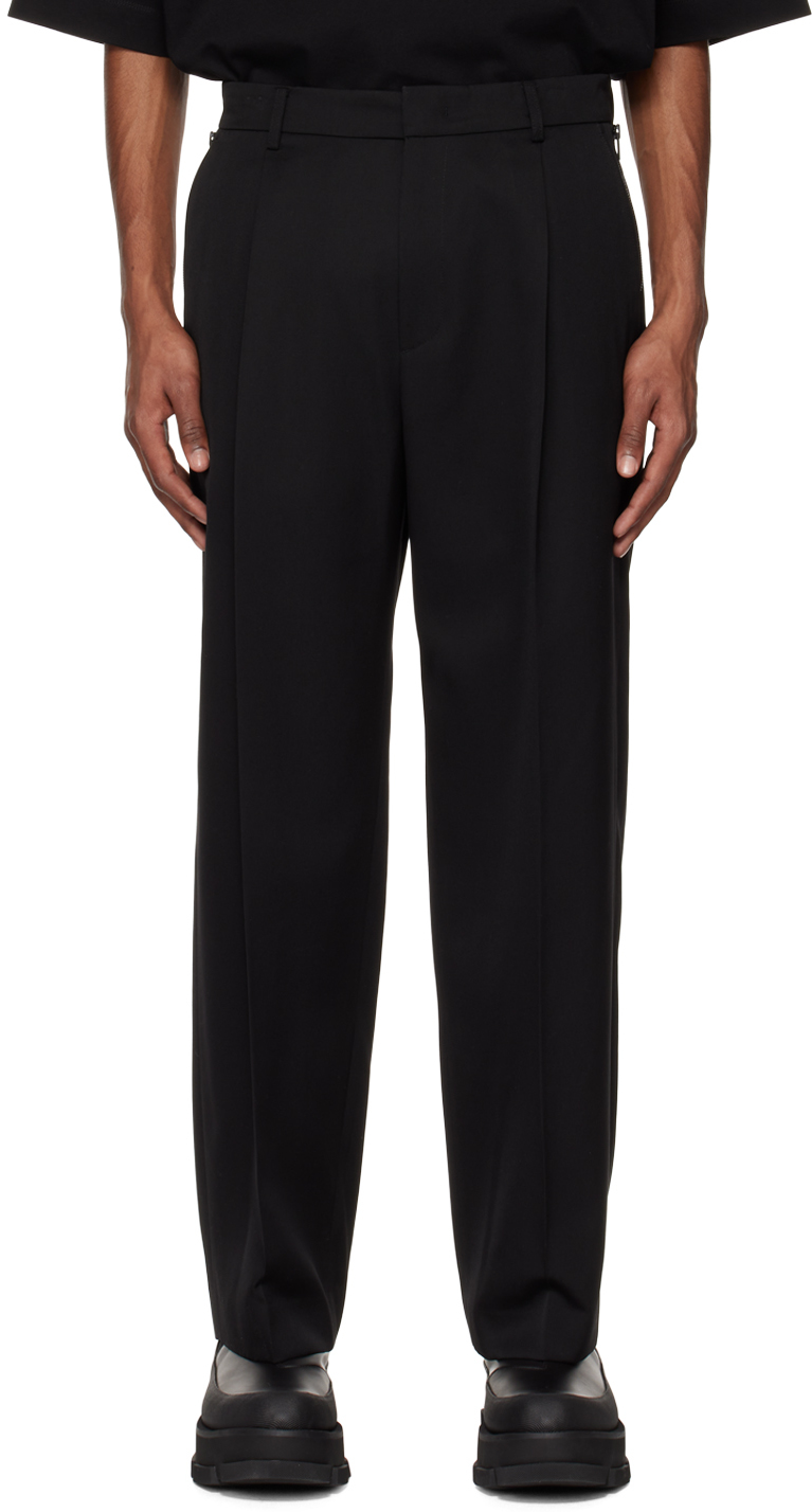 Tout Pleated Trousers in Black