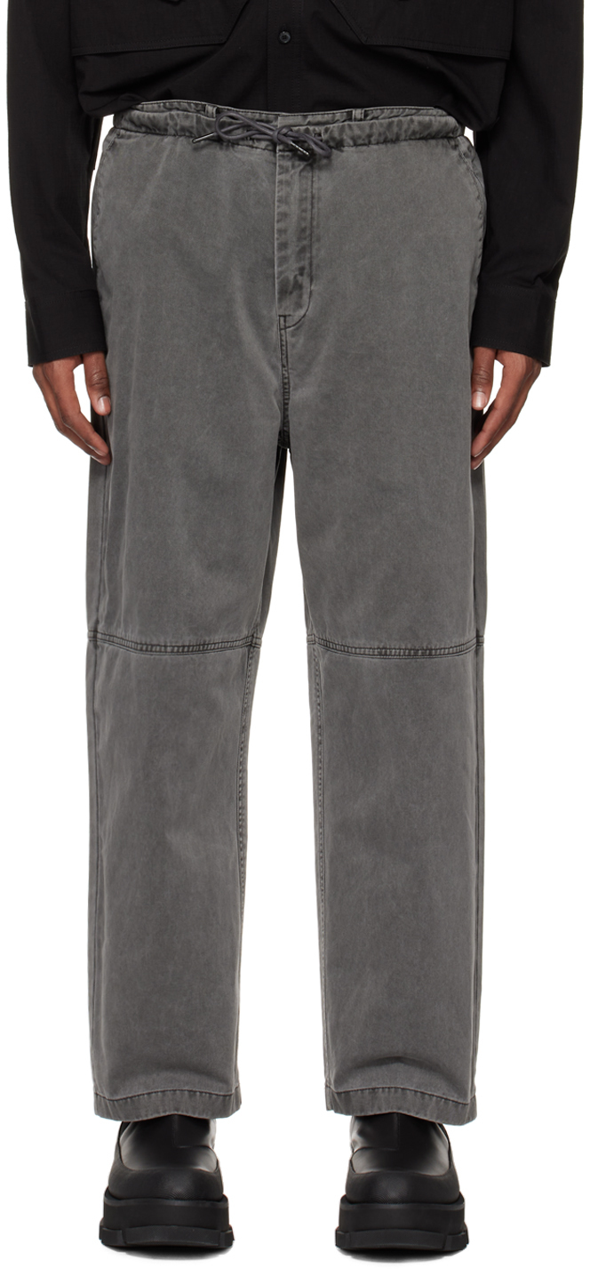 Juun.J: Gray Layered Trousers | SSENSE