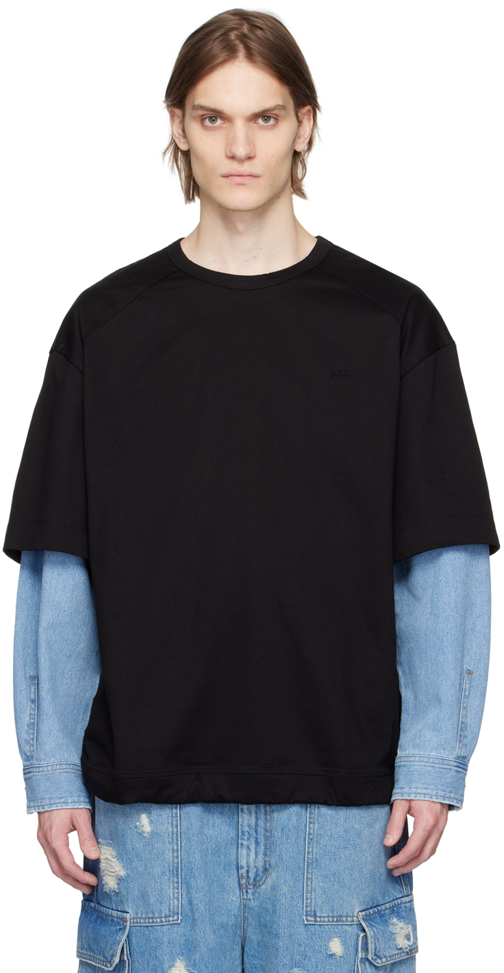 Juun.J: 블랙 레이어드 티셔츠 | SSENSE 대한민국