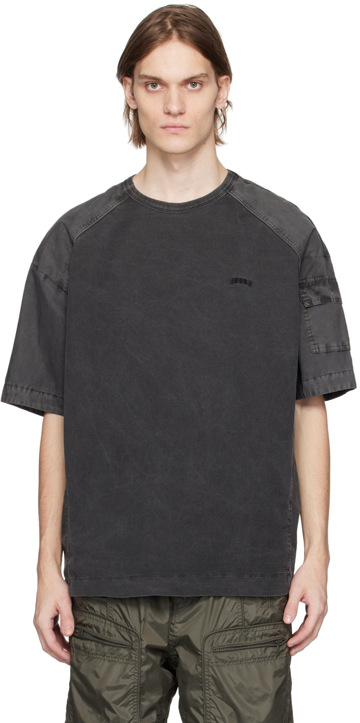 Juun.J Gray Paneled T-Shirt | Smart Closet