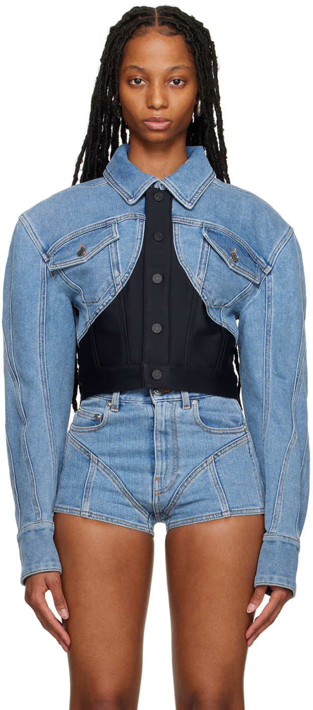 Denim Jacket | Black, Crop, Fluffy & With Fur | Ally Fashion