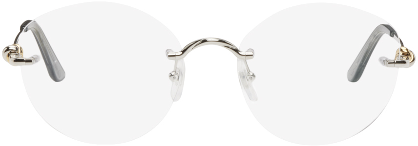 Cartier Silver Trinity Glasses In 002 Platinum