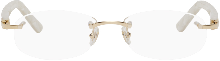 Cartier White Oval Glasses
