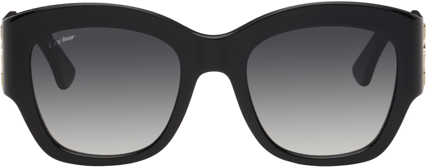 Cartier Black Oversized Sunglasses