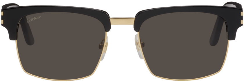 Cartier Black & Gold Square Sunglasses