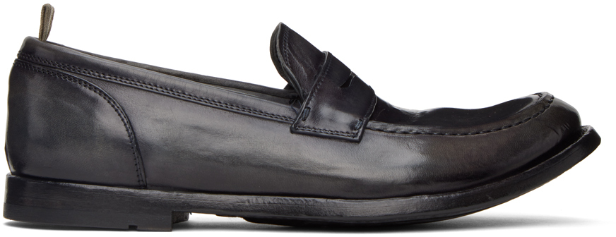 Officine Creative Navy Anatomia 071 Penny Loafers