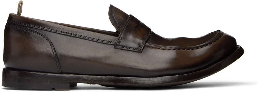 Officine Creative Brown Anatomia 071 Loafers In Ebano