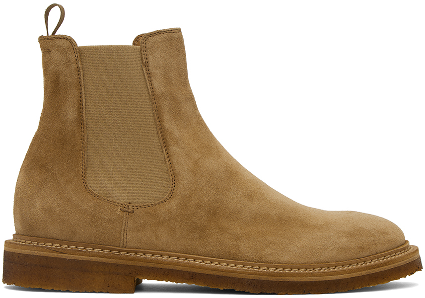 Officine Creative Beige Hopkins 117 Chelsea Boots In Alce