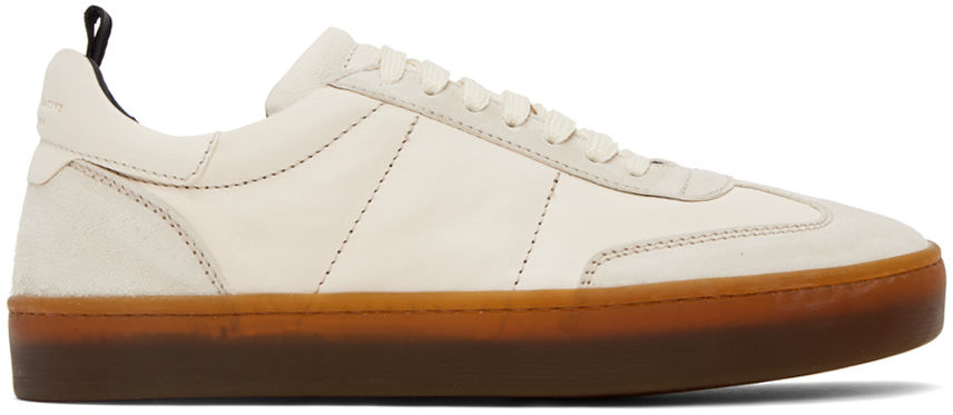 Officine Creative Embossed-logo Leather Sneakers In Ivory/tofu/tofu-f.bl