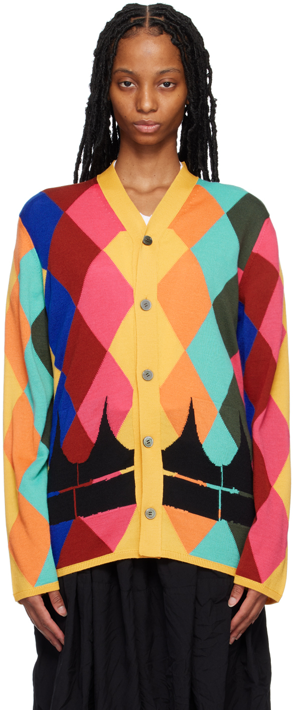 Multicolor Diamond Cardigan