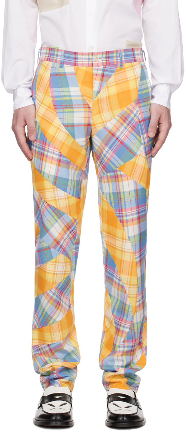 Regular fit tartan trousers - Multi-color | Benetton