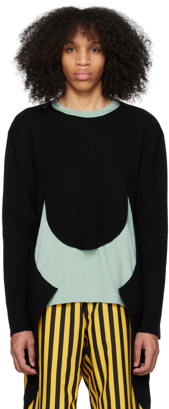 Black Serrated Sweater