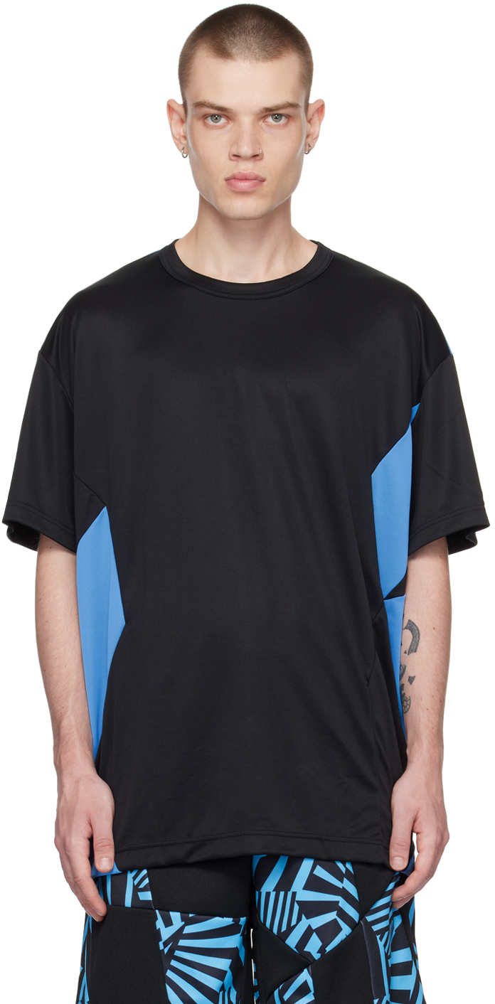 Black Checked T-shirt In 1 Black X Blue