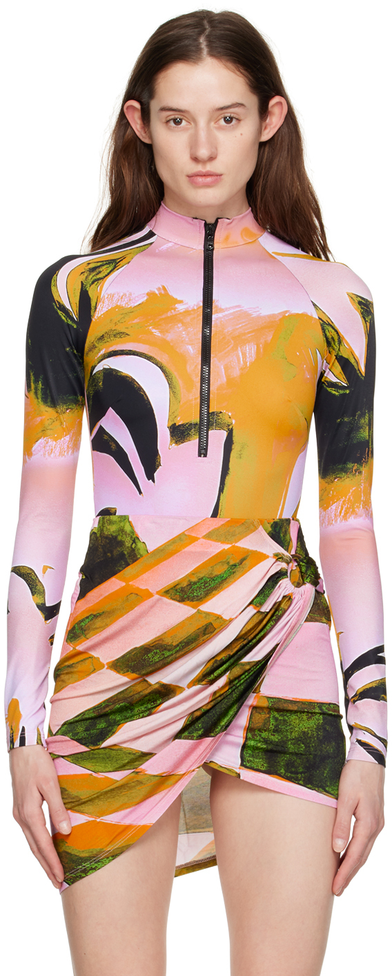 Multicolor Spring One-Piece Swimsuit