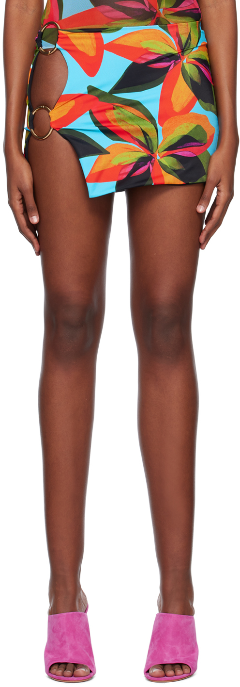 louisa ballou ssense exclusive blue double ring cover-up skirt