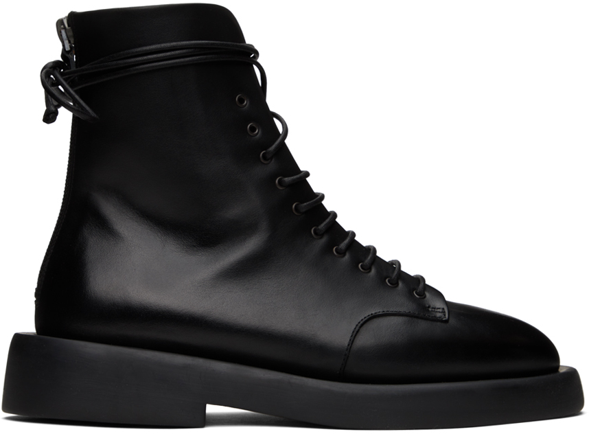 Marsèll Black Gomme Gommello Boots In 666 Black
