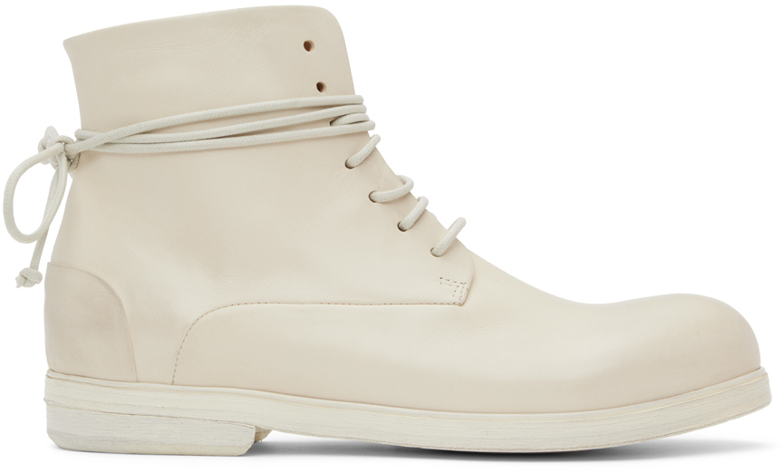 Marsèll Off-white Zucca Media Boots In 180 Ivory