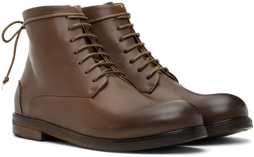 Marsèll Brown Zucca Media Boots In 490 Chocolate