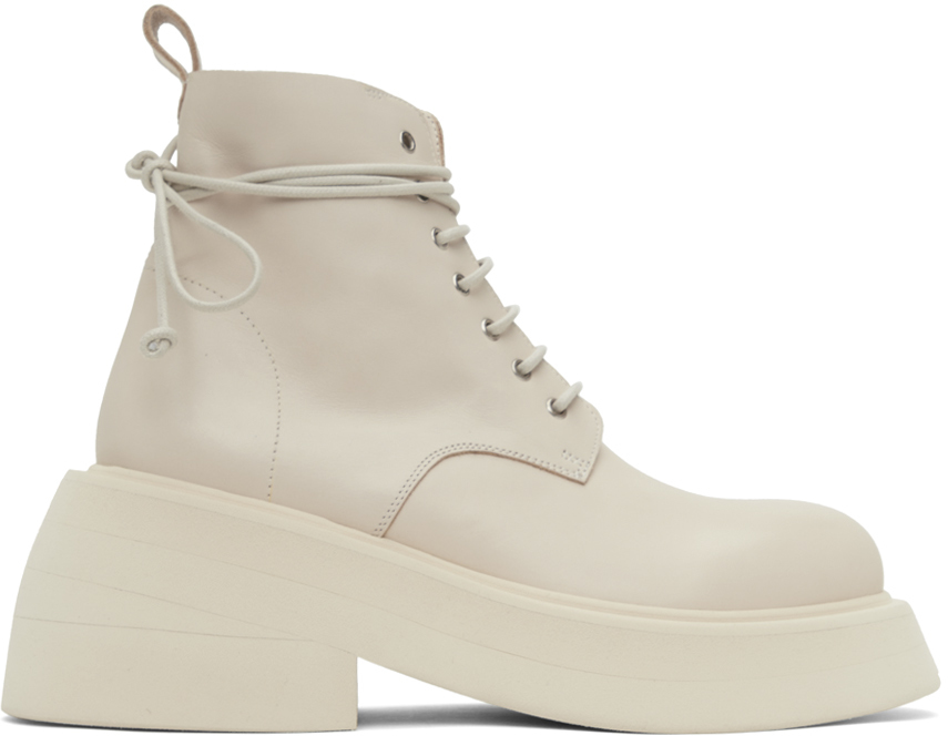 Marsèll Off-white Microne Boots In 180 Ivory