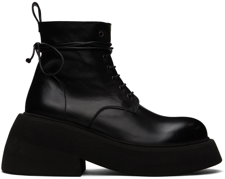Marsèll Black Microne Boots In 666 Black