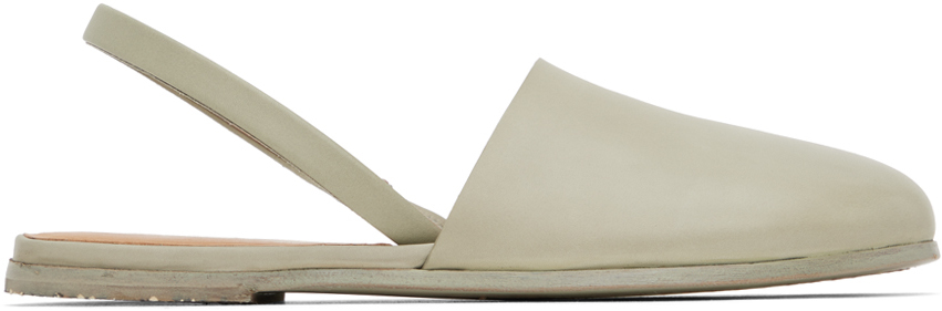 Marsèll Ssense Exclusive Green Marcella Slingback Slippers In 721 Sage