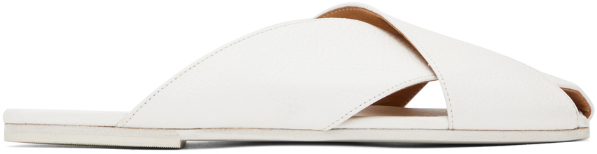 Shop Marsèll White Spatola Sandals In 110 Optical White