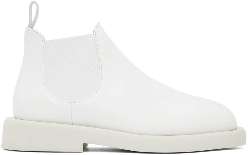 Marsèll White Gomme Gommello Chelsea Boots In Optical White With M