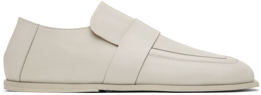 Marsèll White Spatola Loafers In Mist
