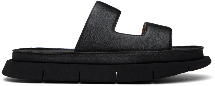 Shop Marsèll Black Intagliato Sandals