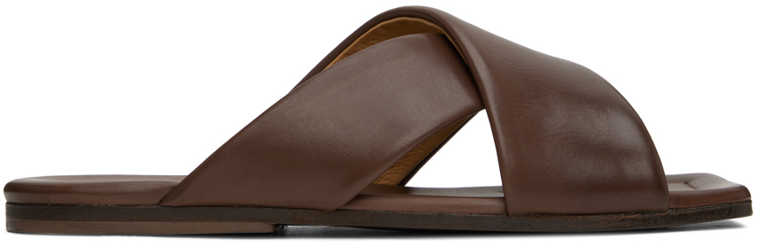 Marsèll Brown Spatola Sandals In Chocolate