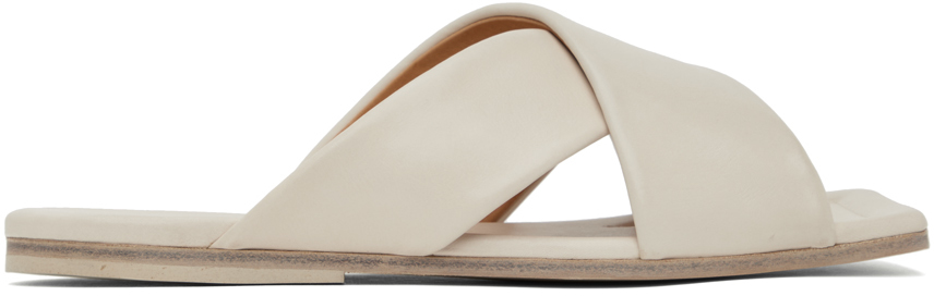 Marsèll Off-white Spatola Sandals In Ivory