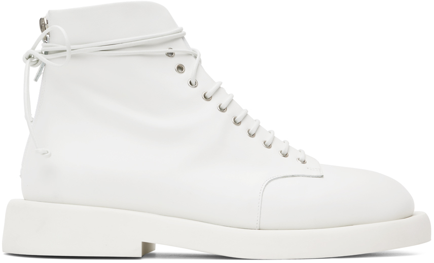 Marsèll White Gomme Gommello Boots In Optical White