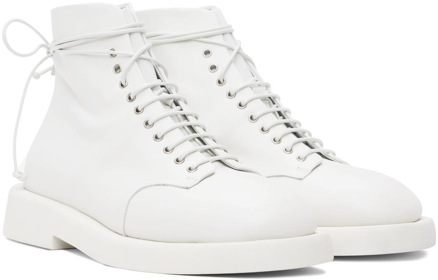 Marsèll White Gomme Gommello Boots In Optical White