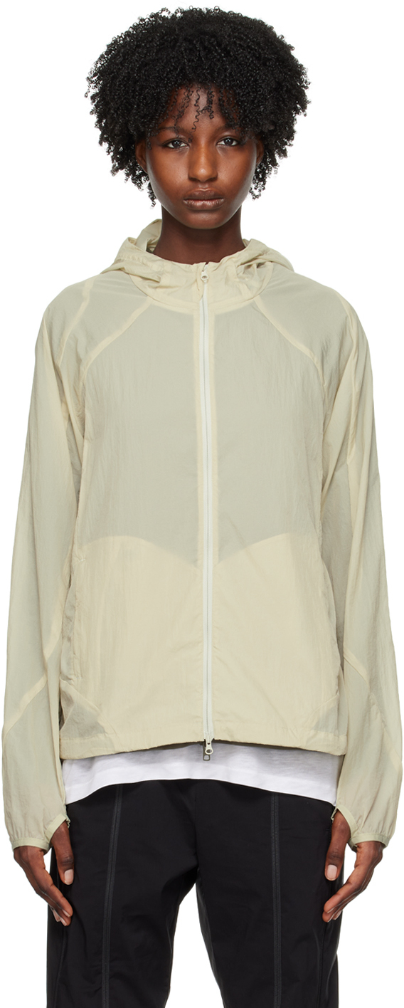 Post Archive Faction (paf) Beige Asymmetric Zip Jacket In Warm Grey