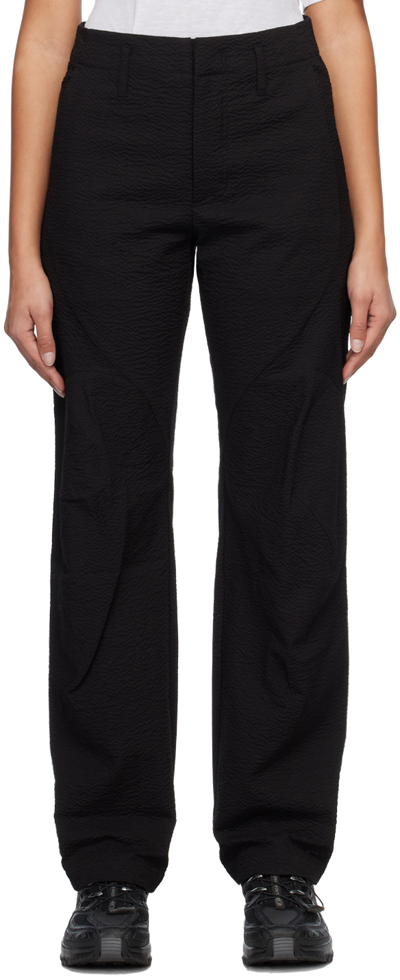 Post Archive Faction (paf) Black Three-dimensional Trousers