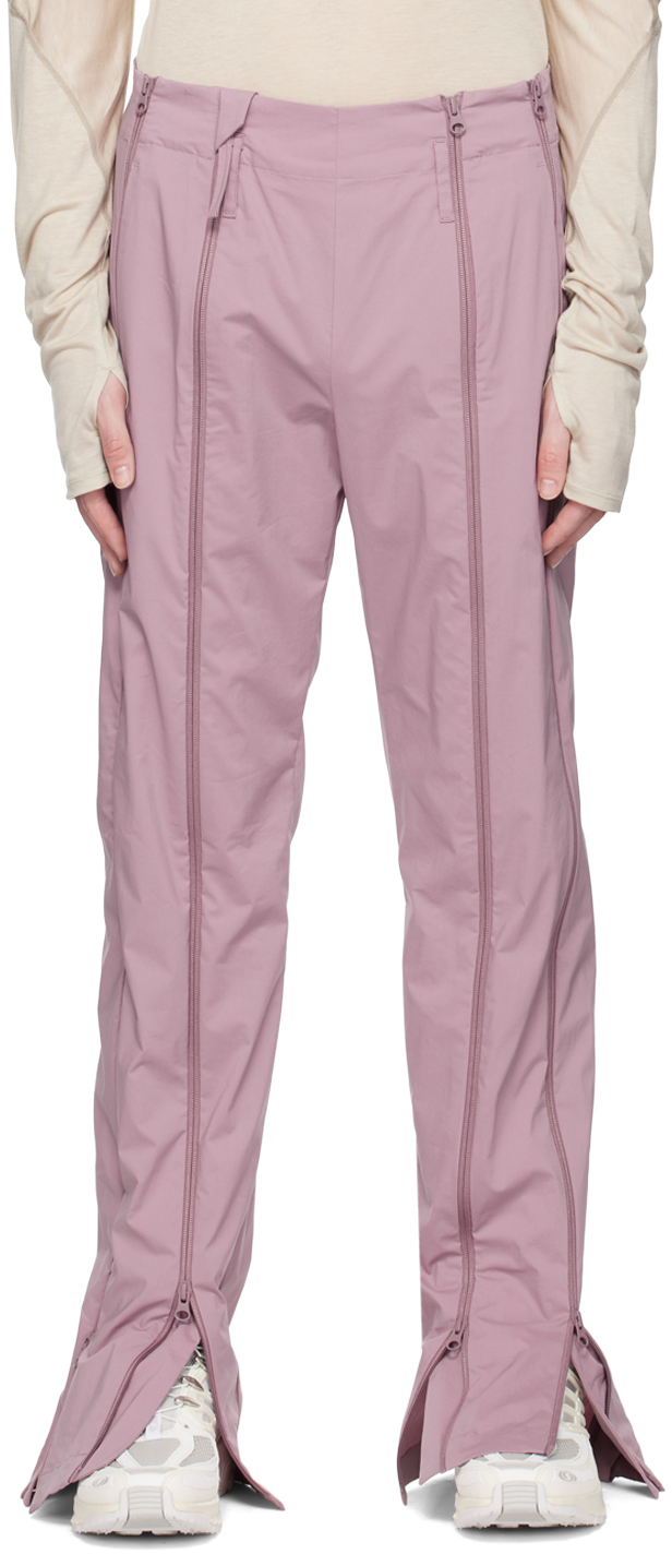 Post Archive Faction (paf) Purple Zip Trousers In Lavender