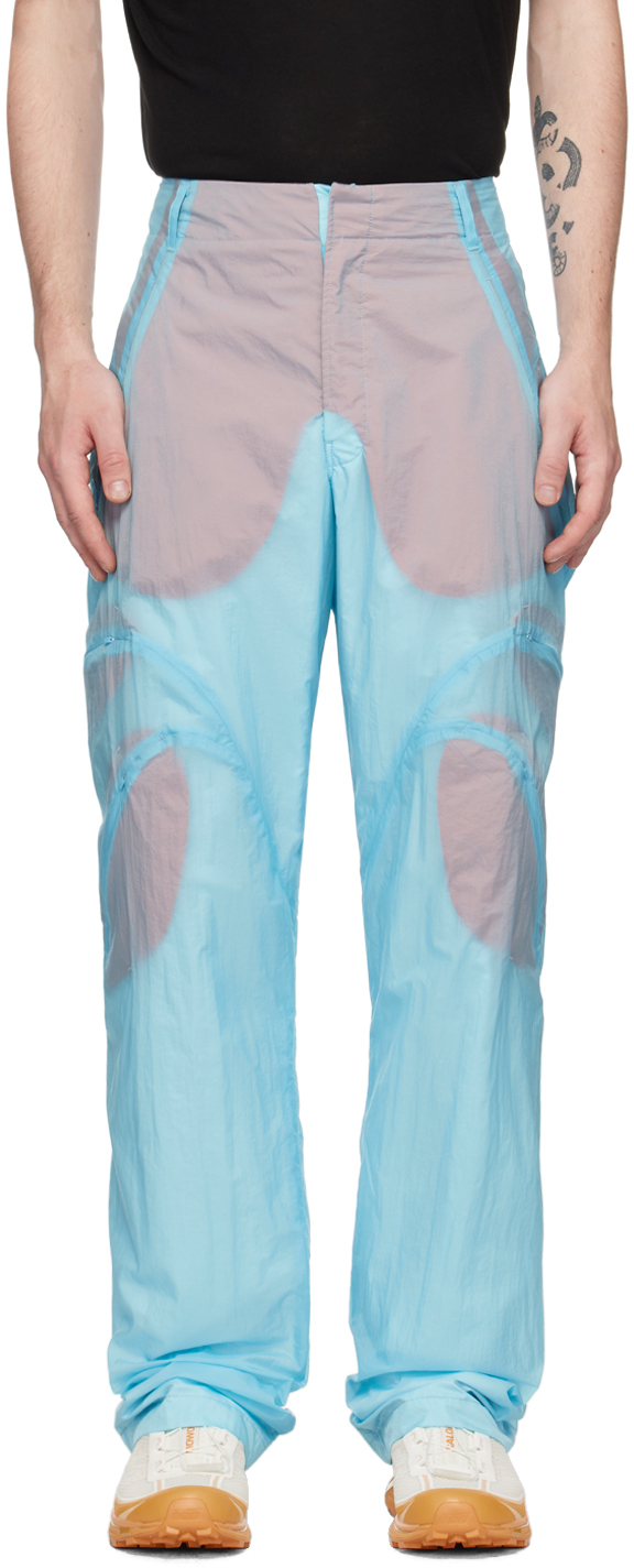 POST ARCHIVE FACTION (PAF): Blue 5.0+ Trousers | SSENSE Canada