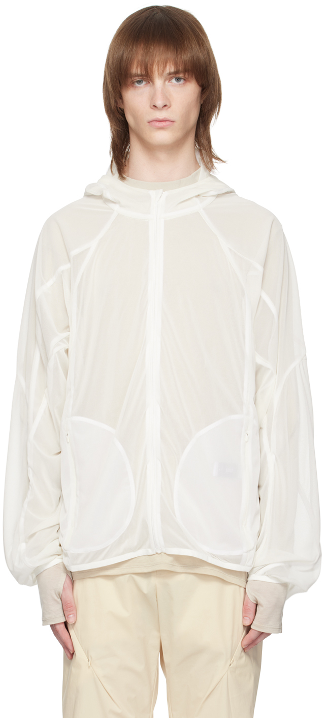 Post Archive Faction (PAF): White Sheer Hoodie | SSENSE