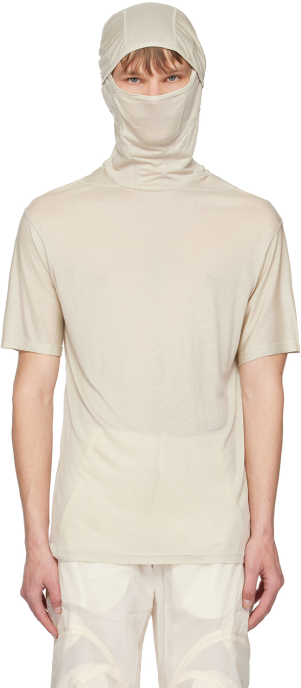 Post Archive Faction (paf) Beige 5.0+ T-shirt In Warm Grey