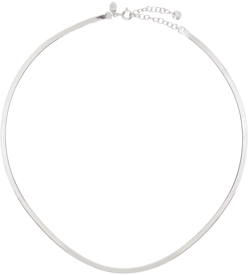 Maria Black Silver Mio Chain Necklace In Metallic