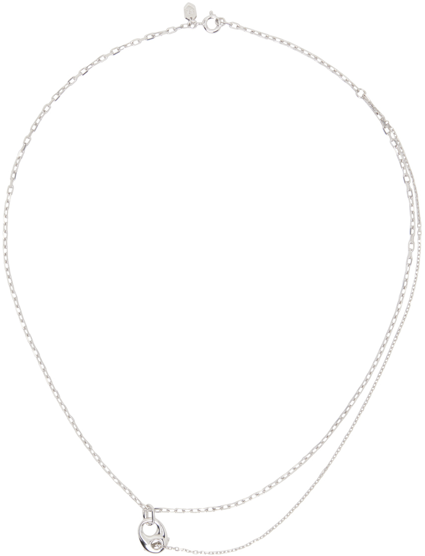 Maria Black Silver Sena Necklace In Metallic