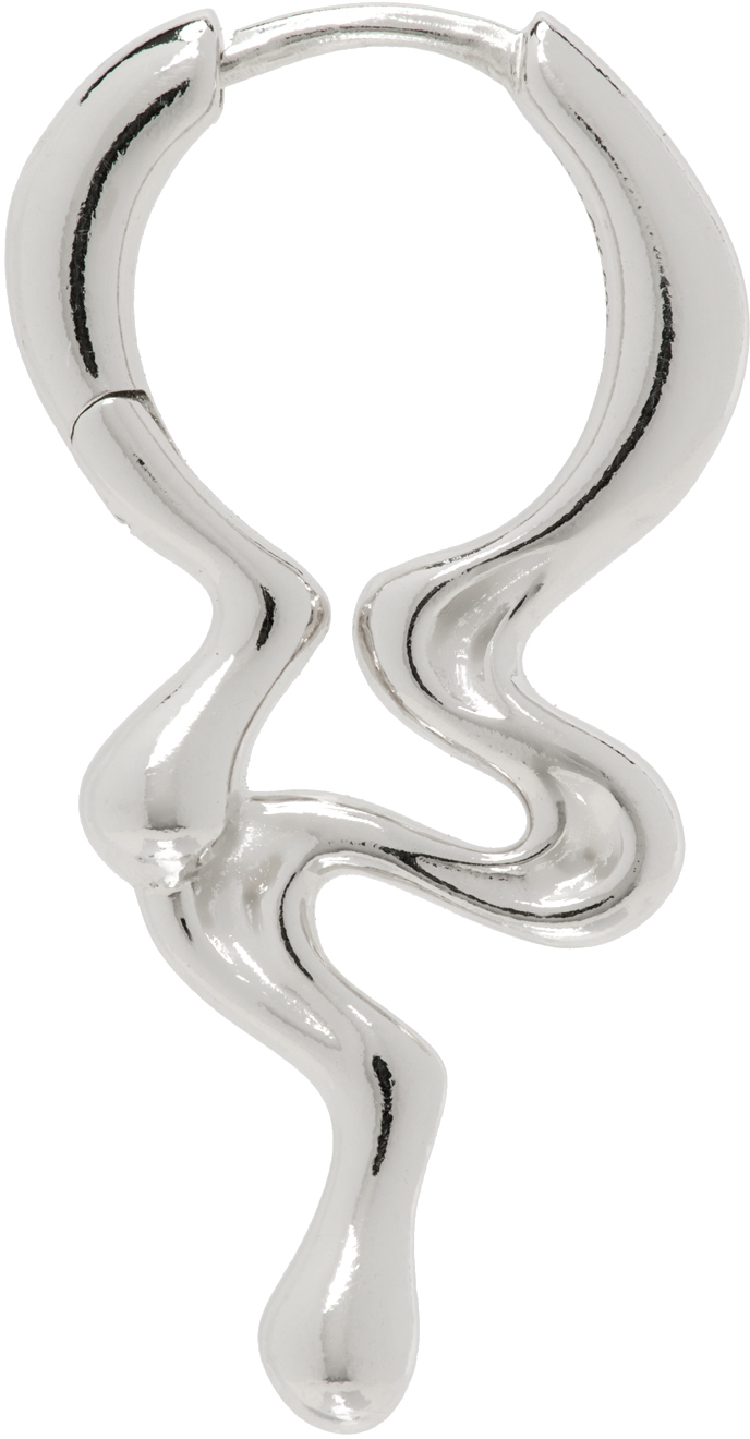 MARIA BLACK SILVER MAYA HUGGIE EARRING